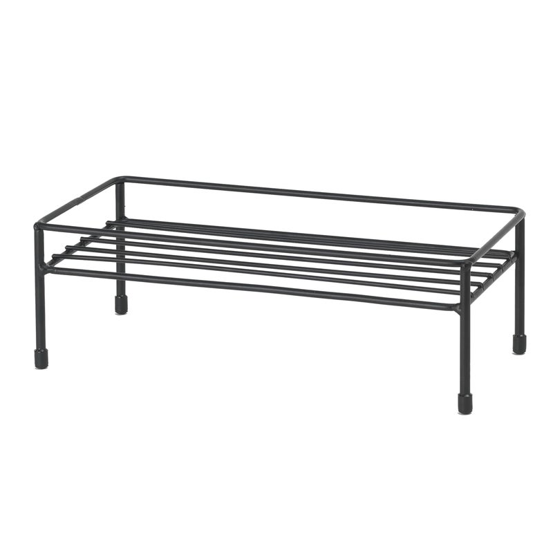 PetRageous 81030 Gizmo's Set The Table Steel Frame Dog Feeder, 3-Inch Tall Dining Table by 13-Inch Long and 5.75-Inch Wide, Holds Two 5.5-Inch Diameter Bowls, for Small and Medium Dogs and Cats, Black - Image 1